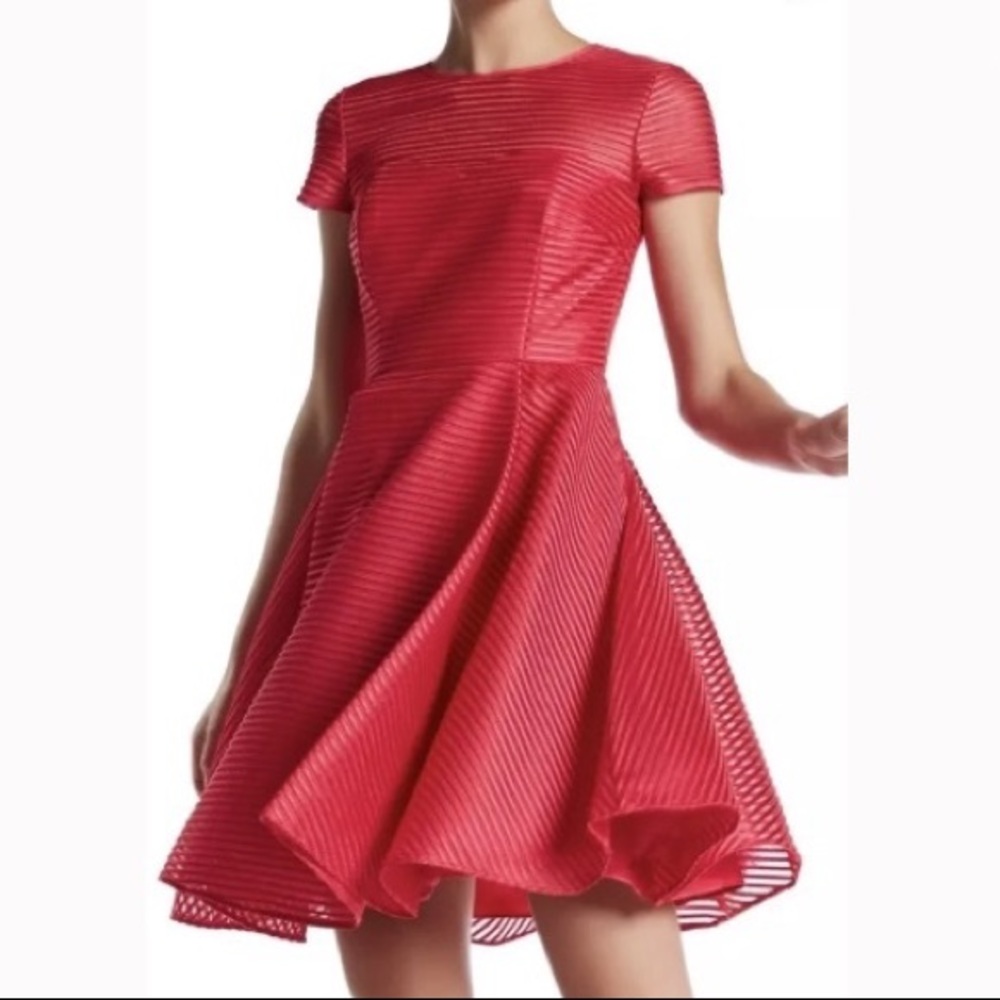 Ted Baker London Illusion Stripe Fit & Flare Dress